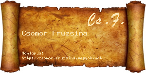 Csomor Fruzsina névjegykártya